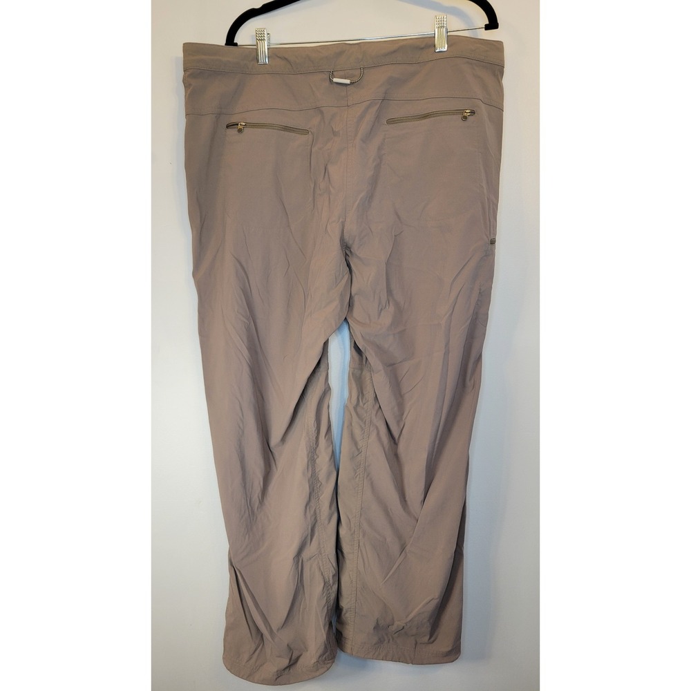 LL Bean Comfort Trail Pants Womens 20 Reg Taupe Hiking Stretch Cargo OHMN3 - Picture 3 of 7